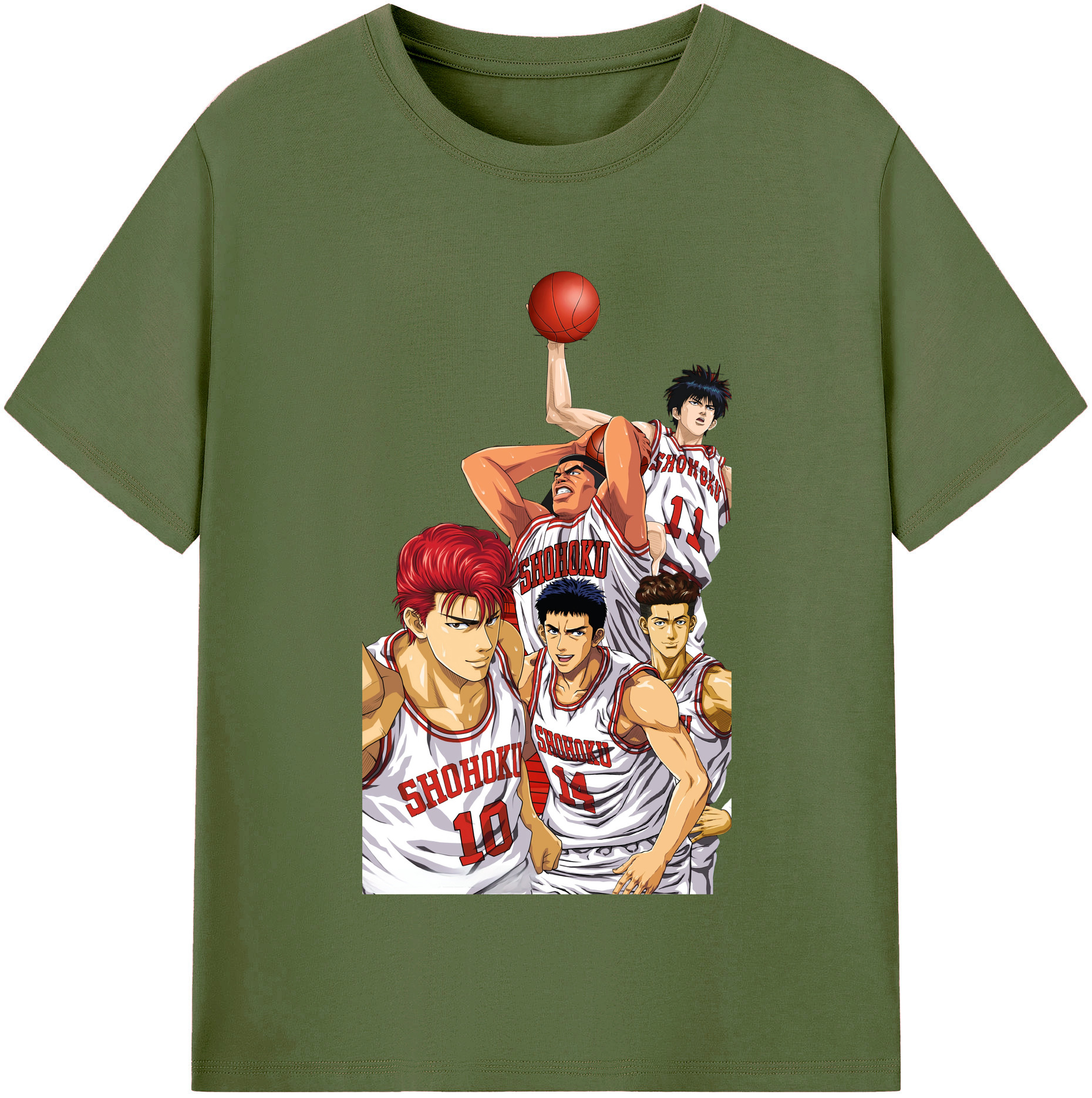 SLAM DUNK／スラムダンク 綿100％半袖Tシャツ（フロントプリント）